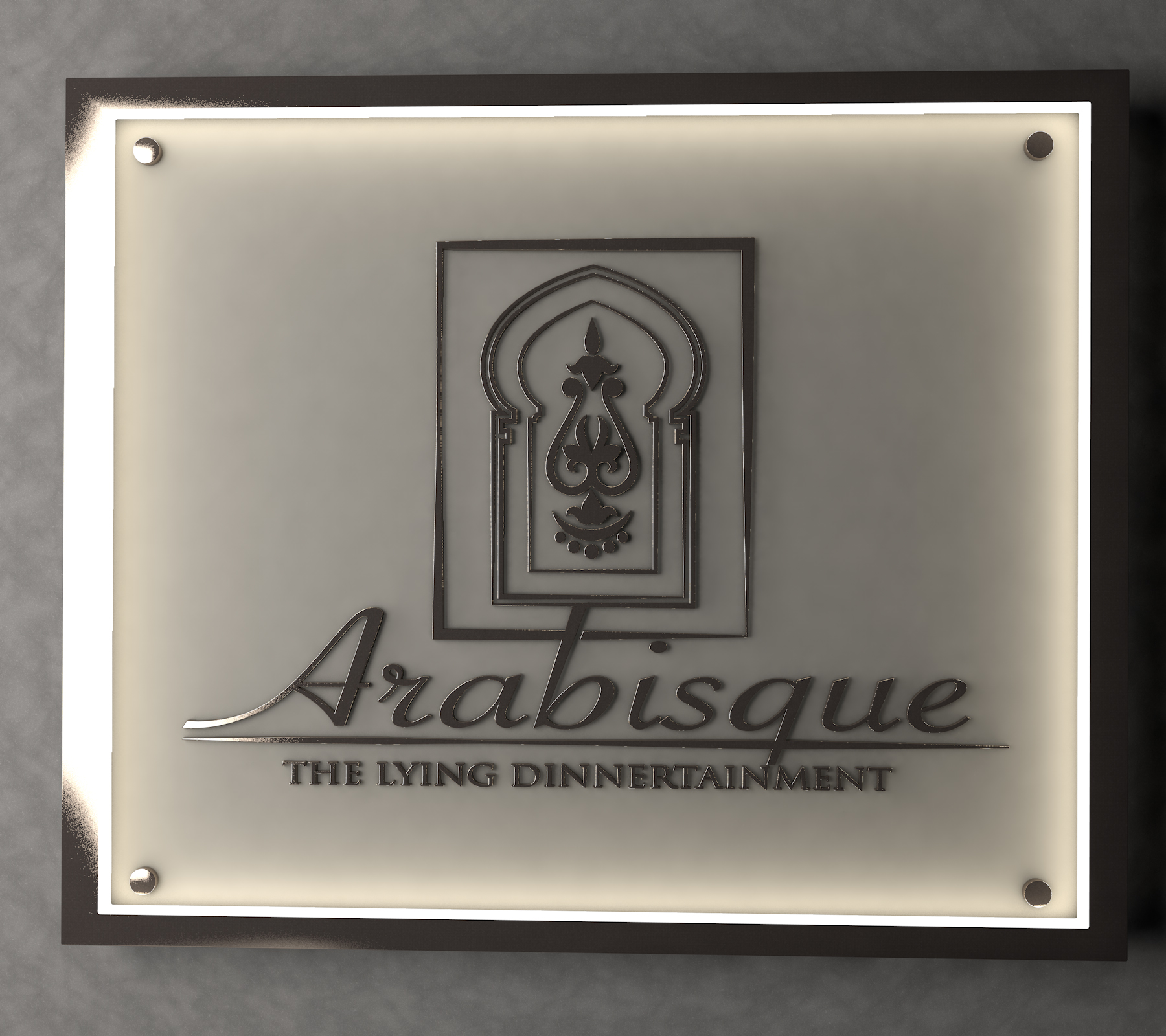 Arabique-Leuchtschild